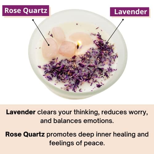 Healing Crystal Candle for meditation